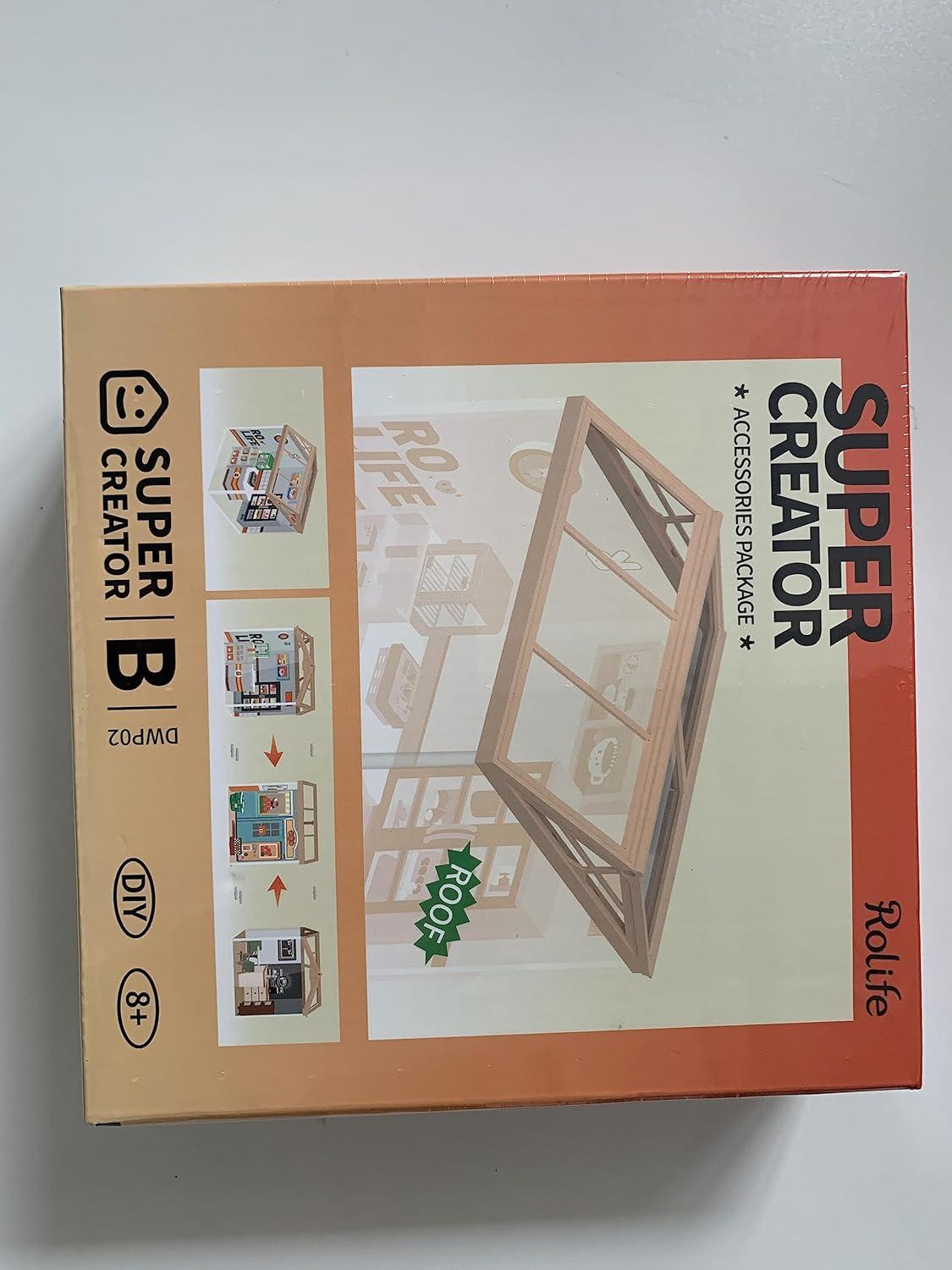 Rolife Miniaturhaus Bausatz Super World Puppenhaus mit Möbeln und Zubehör