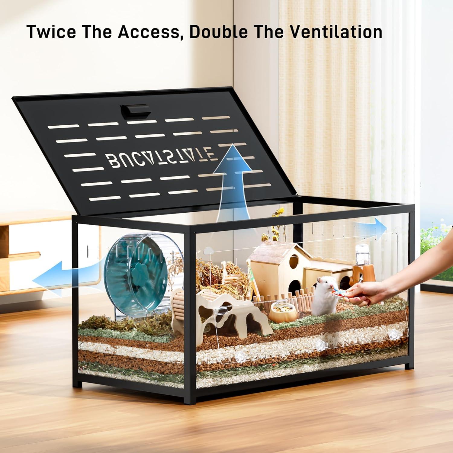 Metall Hamsterkäfig 2.0 Groß stapelbar Zwerghamster Meerschweinchen 100*50*52,5