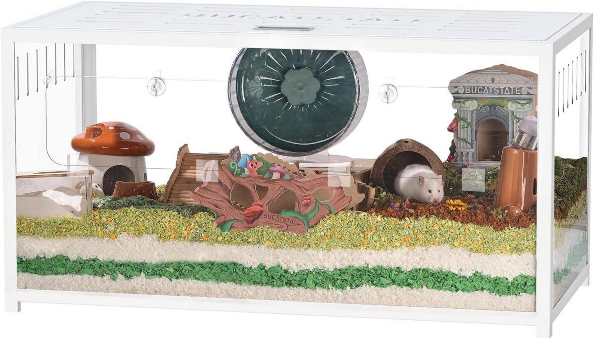 Großer Metall Hamsterkäfig mit tiefem Graben für Zwerghamster