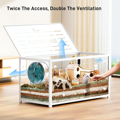 Hamsterkäfig Metall 2,0 Groß stapelbar tiefem Graben 100x50x52,5cm