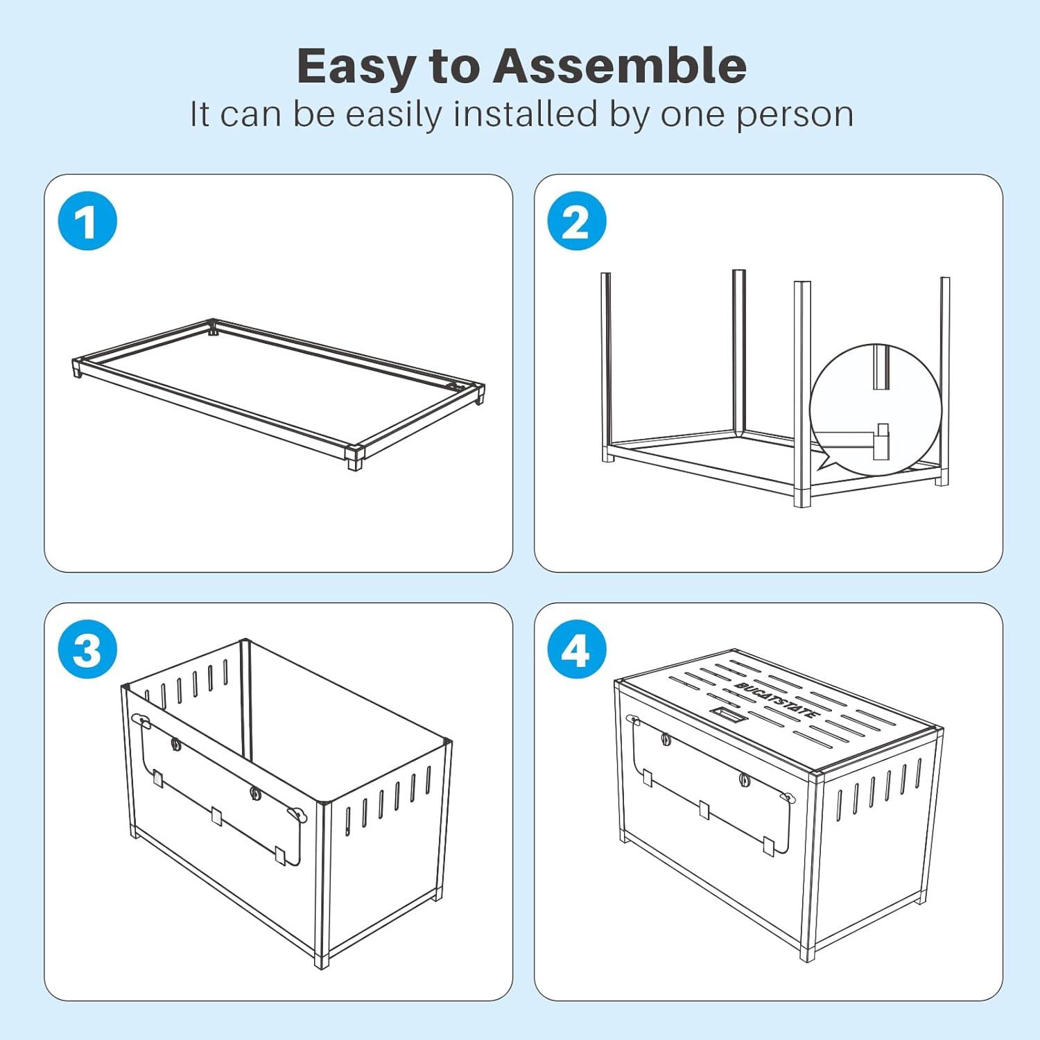 Hamsterkäfig Metall 2,0 - Kleintierlebensräume Groß stapelbar 80 * 44,7 * 50,6cm Zwerghamster, Reptilien 39,8 Gallon