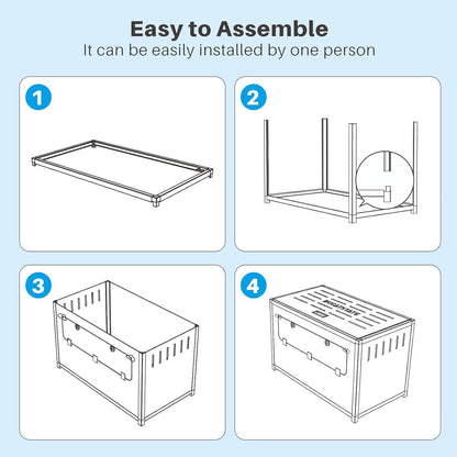 Hamsterkäfig Metall 2,0 - Kleintierlebensräume Groß stapelbar 80 * 44,7 * 50,6cm Zwerghamster, Reptilien 39,8 Gallon