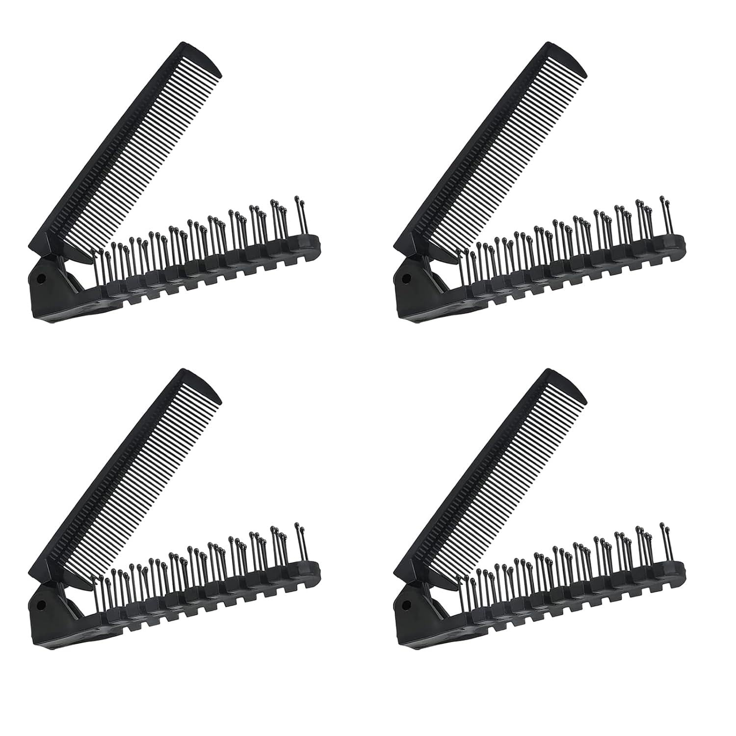 Faltbarer Klappkamm Bartkamm Nylonkamm Haarbürste 2-in-1-Design
