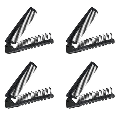 Faltbarer Klappkamm Bartkamm Nylonkamm Haarbürste 2-in-1-Design