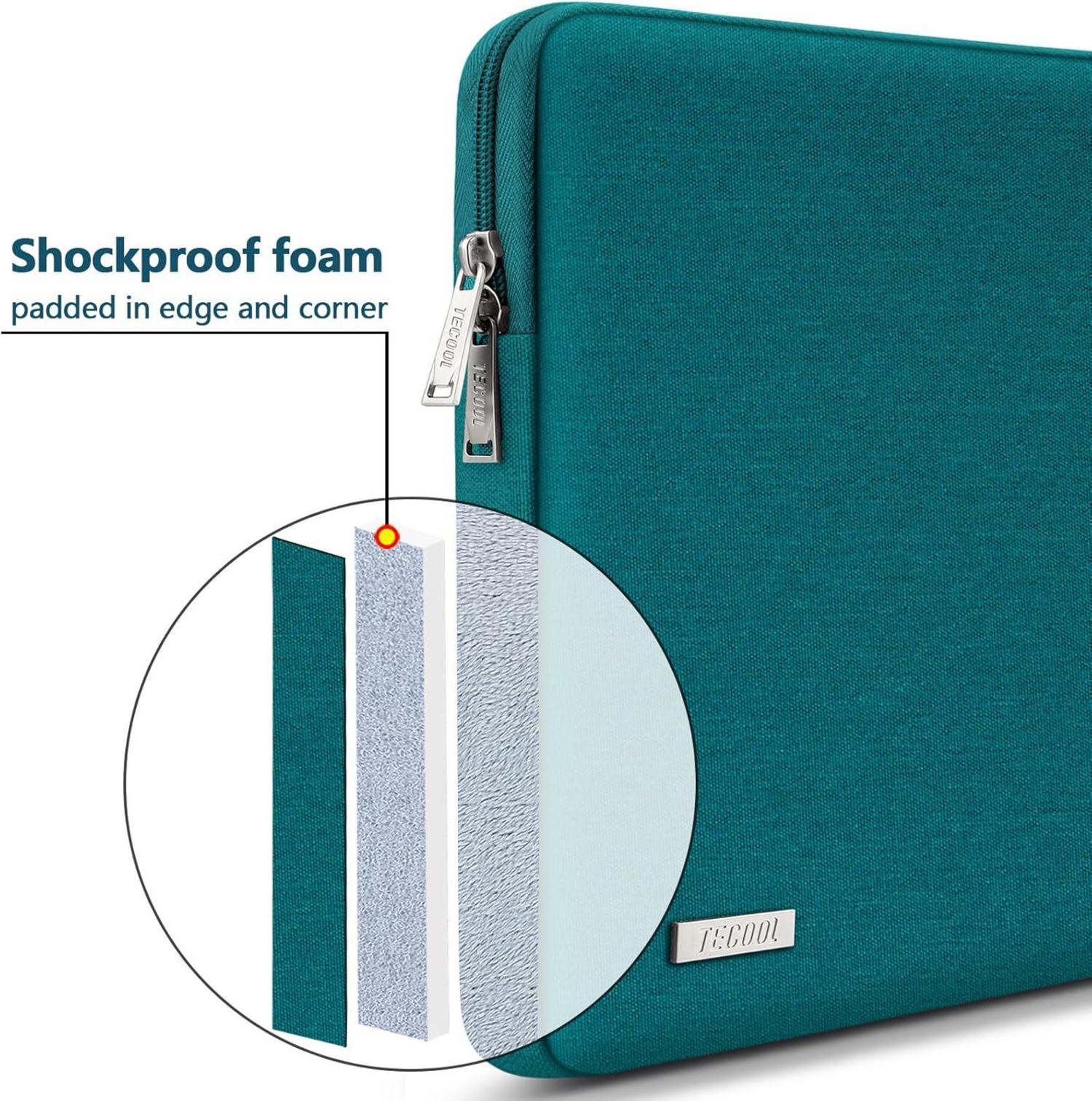 TECOOL 13,3 Zoll Laptop Tasche MacBook Air Pro 13 Stoßfest Schutzhülle Deep Teal