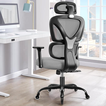 Ergonomischer Bürostuhl mit verstellbarer Kopfstütze und