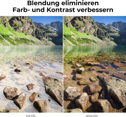 46mm Slim Zirkularer Polfilter CPL Optisches Glas für Kameraobjektive