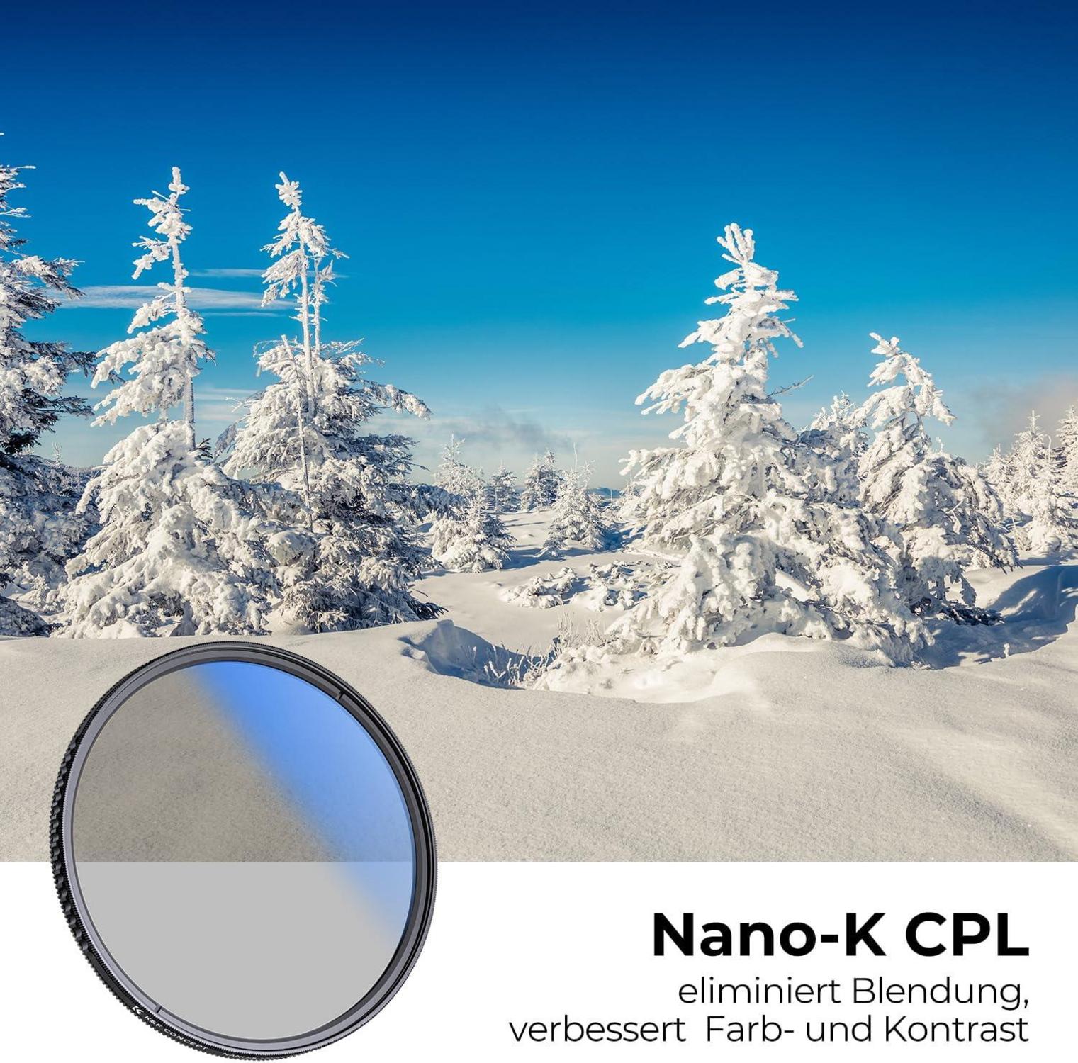 Slim Zirkularer Polfilter 72mm CPL Polarisation Kamera