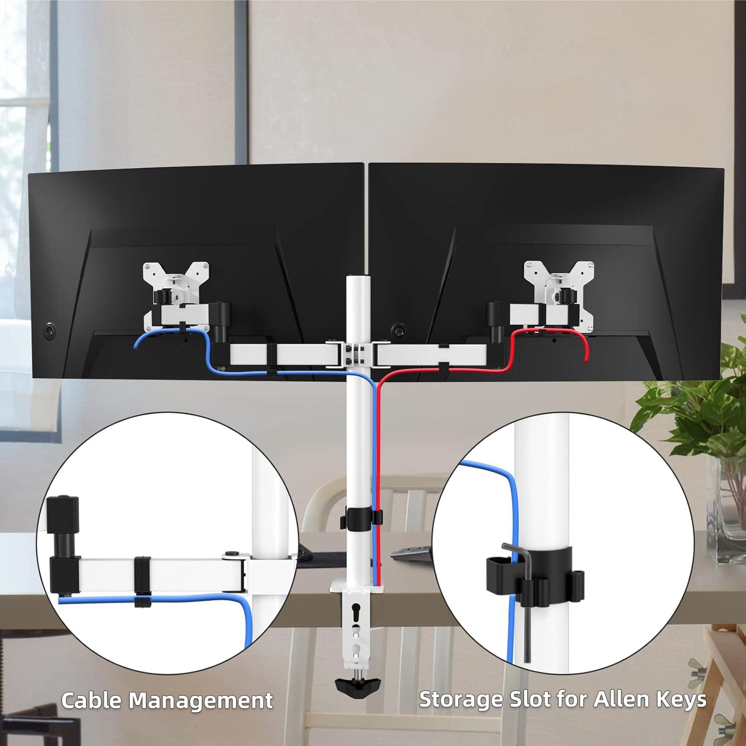 Monitor Halterung für 2 Monitore 27 Zoll VESA 75x75mm/100x100mm