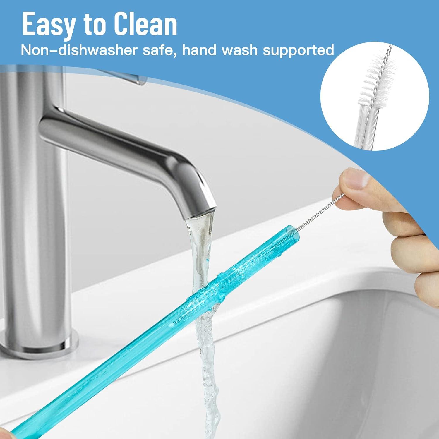 10Pcs Wiederverwendbare Hartplastik Strohhalme, kompatibel mit Stanley