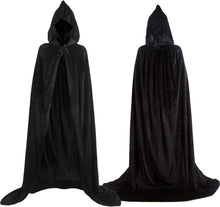 150cm Vampir Umhang Schwarz Kapuzenumhang Halloween Kostüm