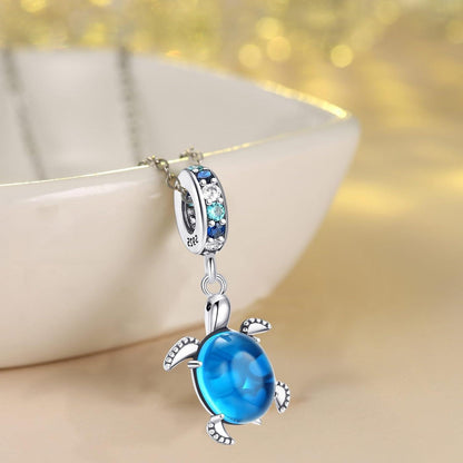 925 Sterling Silber Schildkröte Charm Anhänger für Damen Armband Halskette