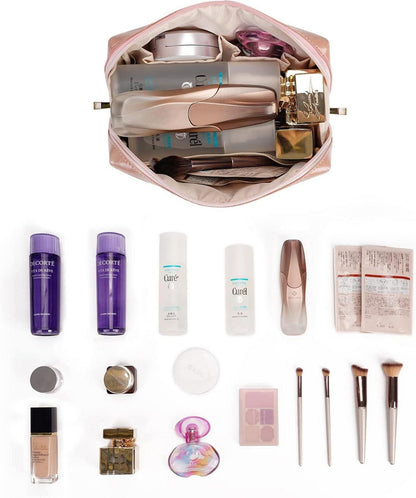 Narwey Reise Kosmetiktasche Damen Leder groß wasserdicht