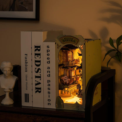 3D Book Nook DIY Miniatur Haus Set Holz Buchstützen PuzzlesWeihnachten