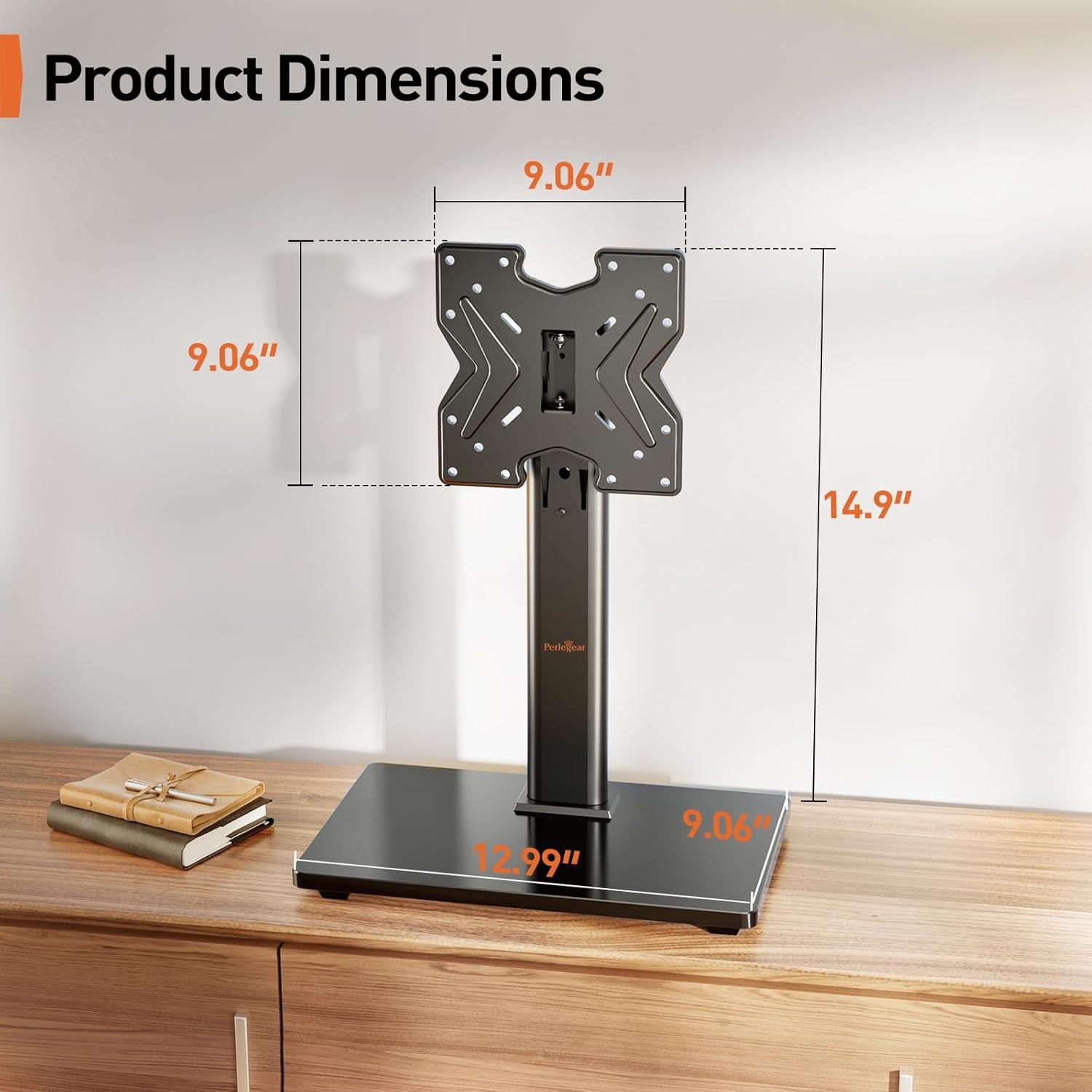 Perlegear TV-Ständer 19-43 Zoll schwenkbar höhenverstellbar VESA 200x200mm