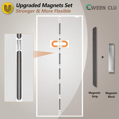 Fliegengitter Tür 80x240 cm – Magnet, Bohrenfrei & Haustierfreundlich