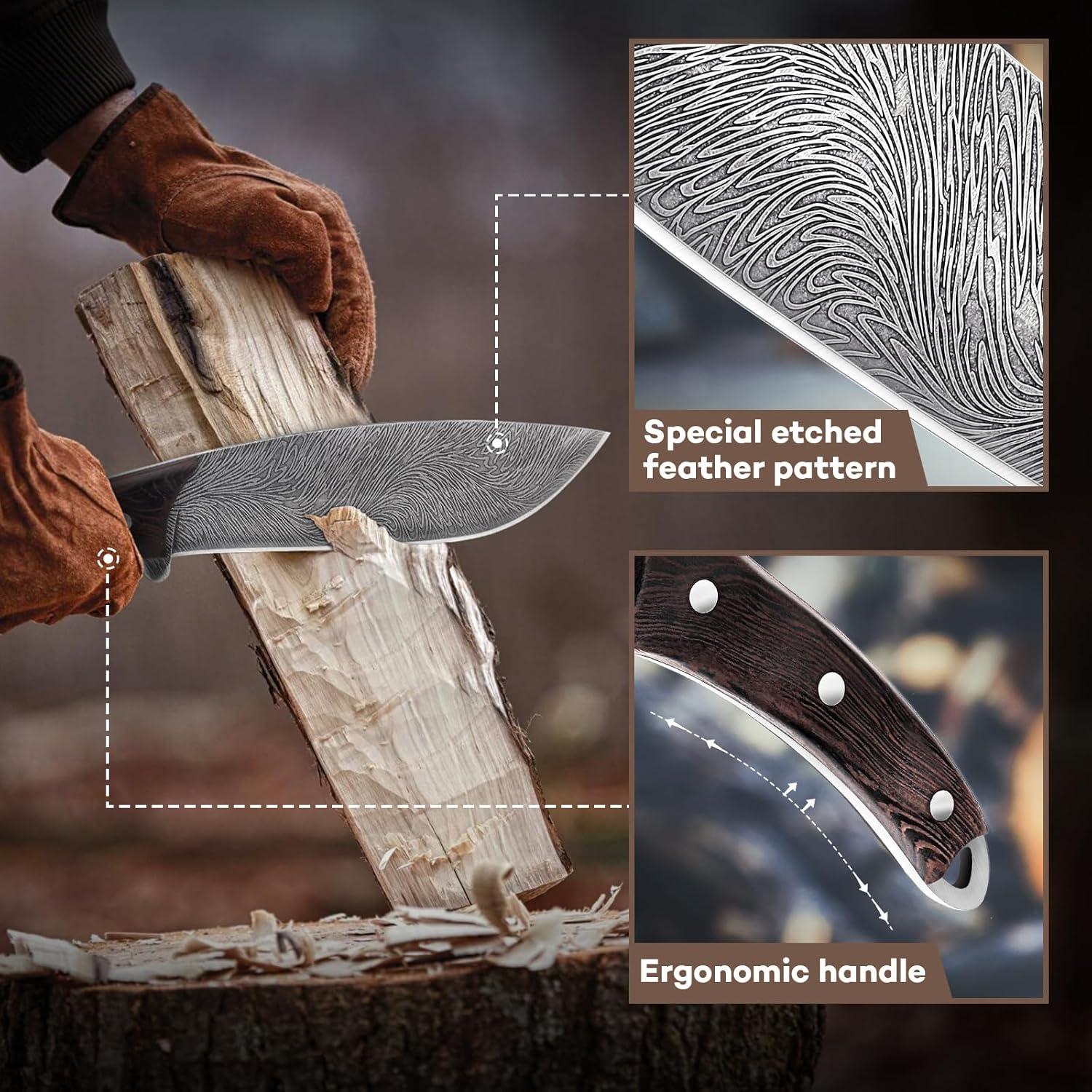 Dragon Creek Bushcraft Survival Messer mit Feststehender Klinge und