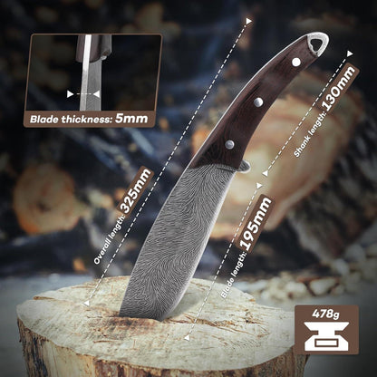 Outdoor Bushcraft Messer Feststehende Klinge für Survival & Camping