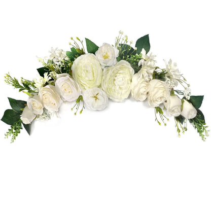 Pfingstrosen Girlande – Hochzeit & Party Deko, Elfenbein