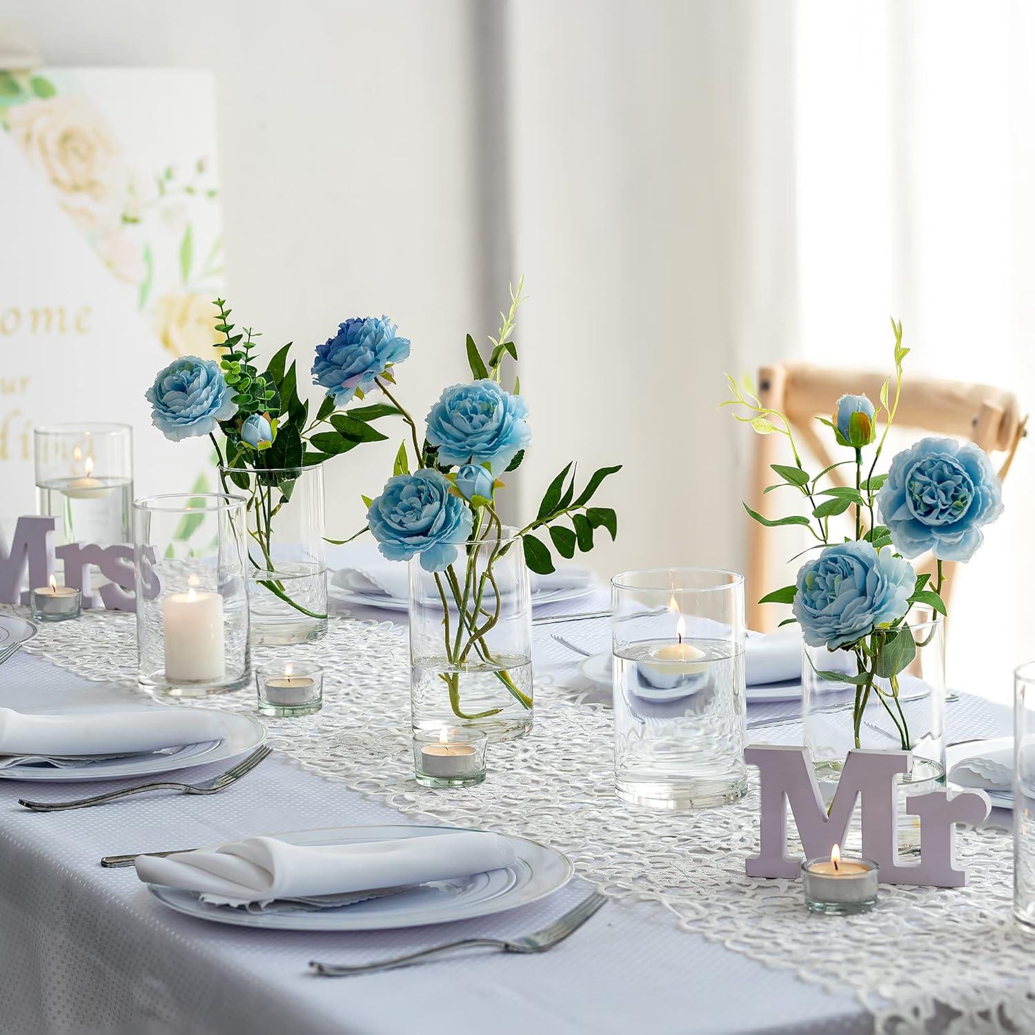 Kleine Glasvasen Set 12 Stück 15cm Hochzeit Tulpenvase