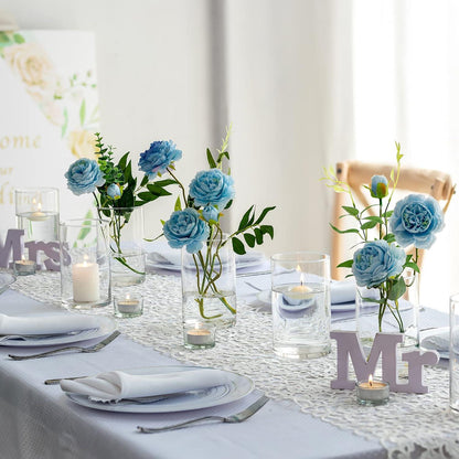 Kleine Glasvasen Set 12 Stück 15cm Hochzeit Tulpenvase
