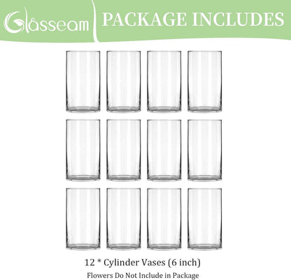 Blumenvasen Set 12 Stück Glasvase 15cm Hochzeit Tischdeko