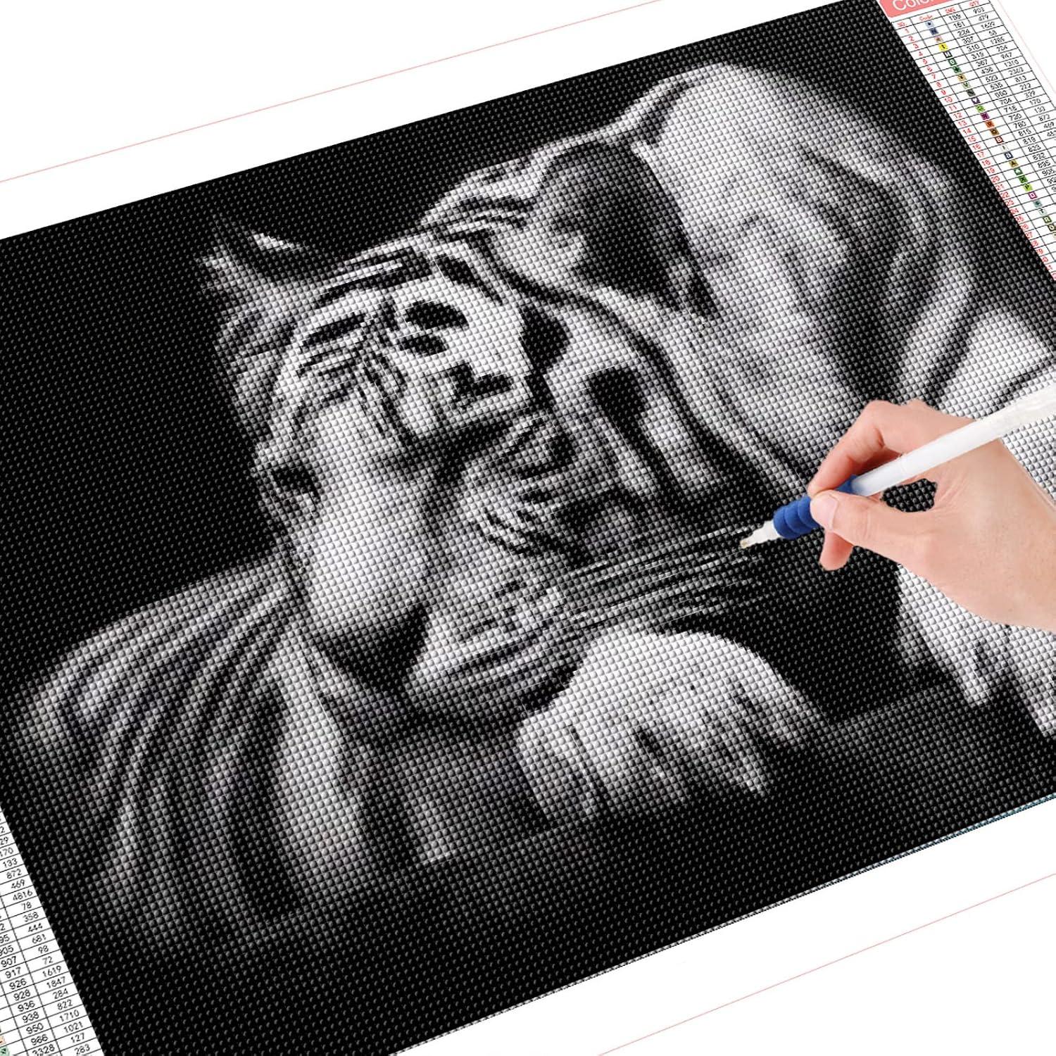 Trayosin 5D DIY Tiger Diamant Painting Set XXL 100x50cm