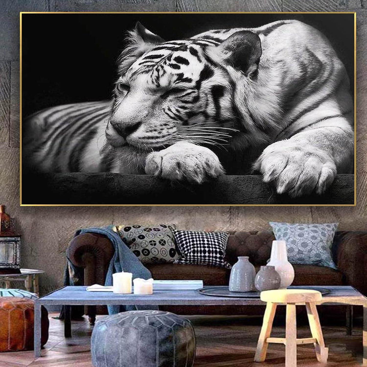 5D DIY Diamant Malerei Kit Tiger Bilder XXL Tier Wanddekoration 100x50cm