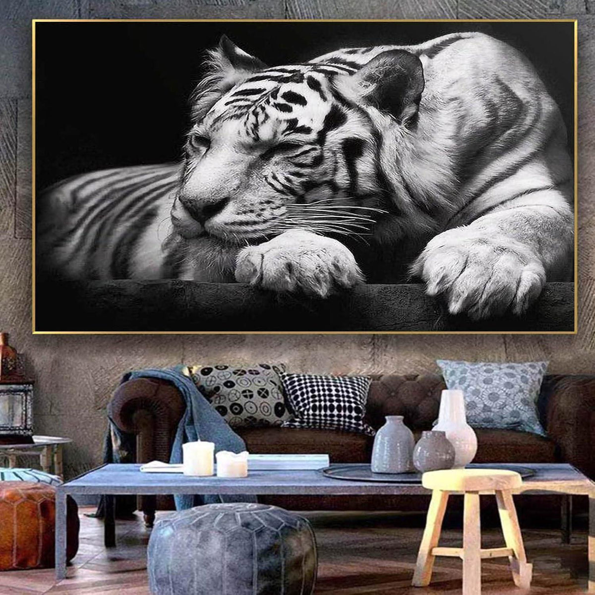 Diamant Painting Tiger XXL 150x70cm - DIY Bausatz für Wandbild