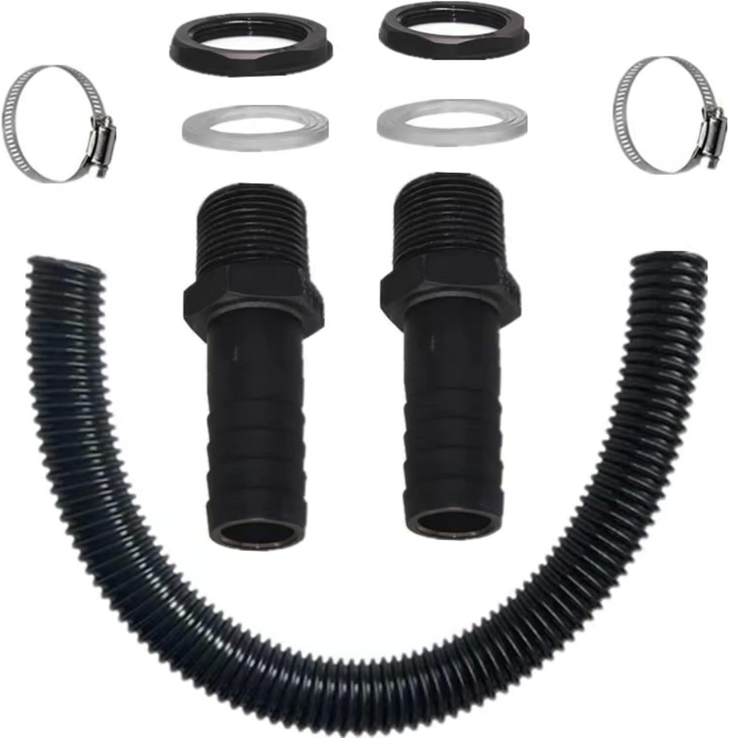 Regensammler Verbinder Set für Regentonnen Fallrohre 50cm
