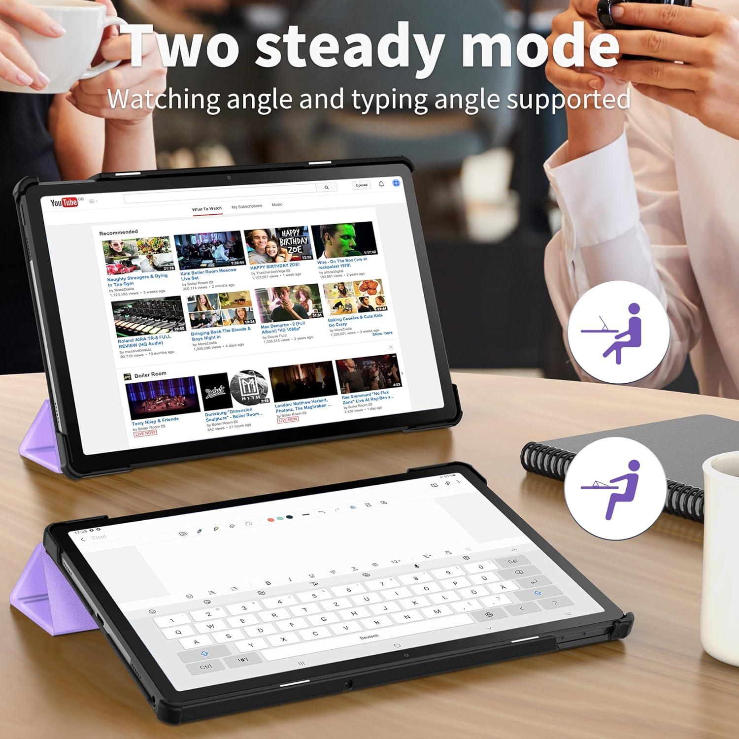 Schutzhülle für Lenovo Tab M10 Plus 3rd Gen 2022 10.6 Zoll, Lavendel