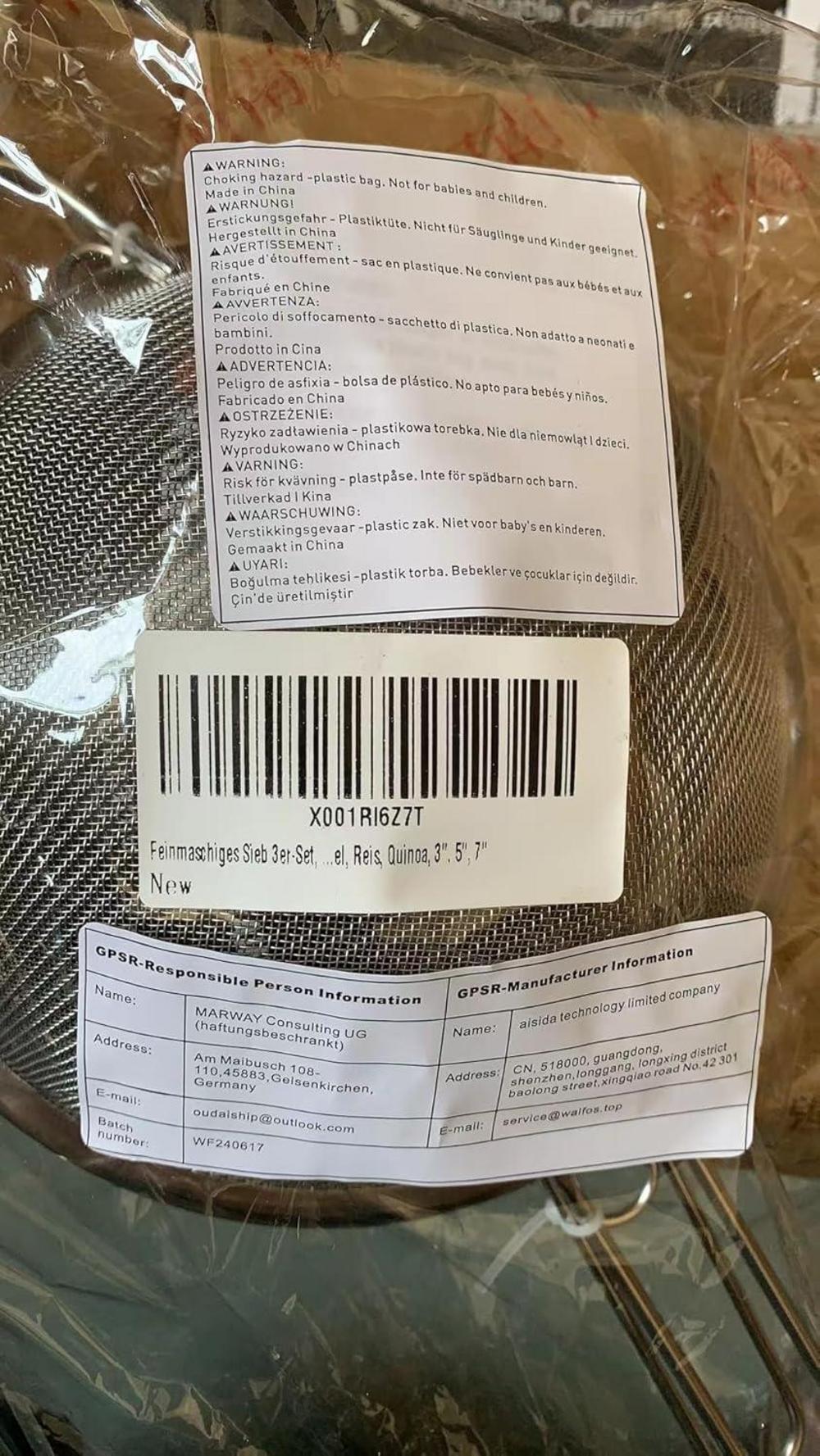 Feinmaschiges Sieb Set - Edelstahl Drahtsieb für Küche, Mehrzweck Metall Feinsieb, perfekt für Lebensmittel, Reis, Quinoa