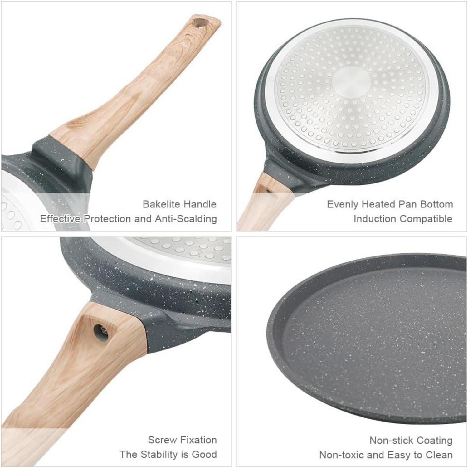 Bobikuke Crepe Pfanne 20 cm Antihaftbeschichtung Induktion