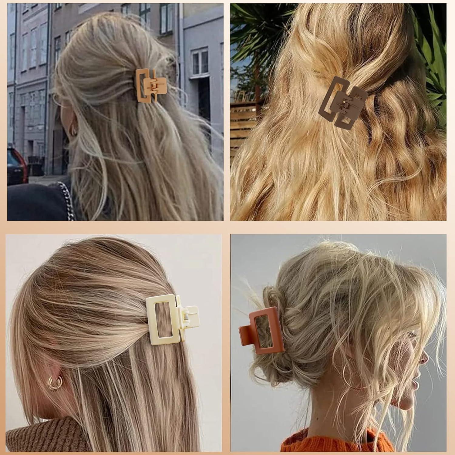 Haarklammern Set Damen Matt Rutschfest 6 Stück 5,1cm Haarspangen