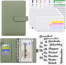 Budget Planner A6 mit Geldumschlägen und Budget Blätter