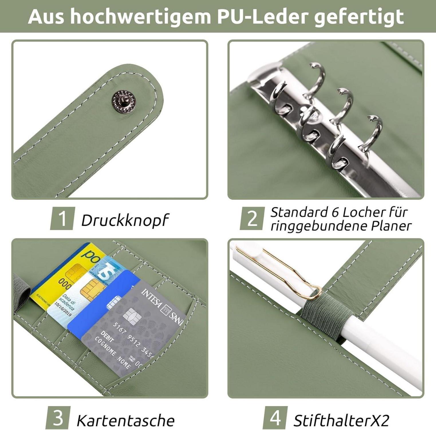 Budget Planner Deutsch A6 Geldumschläge Budget Blätter Grün Finanzplaner