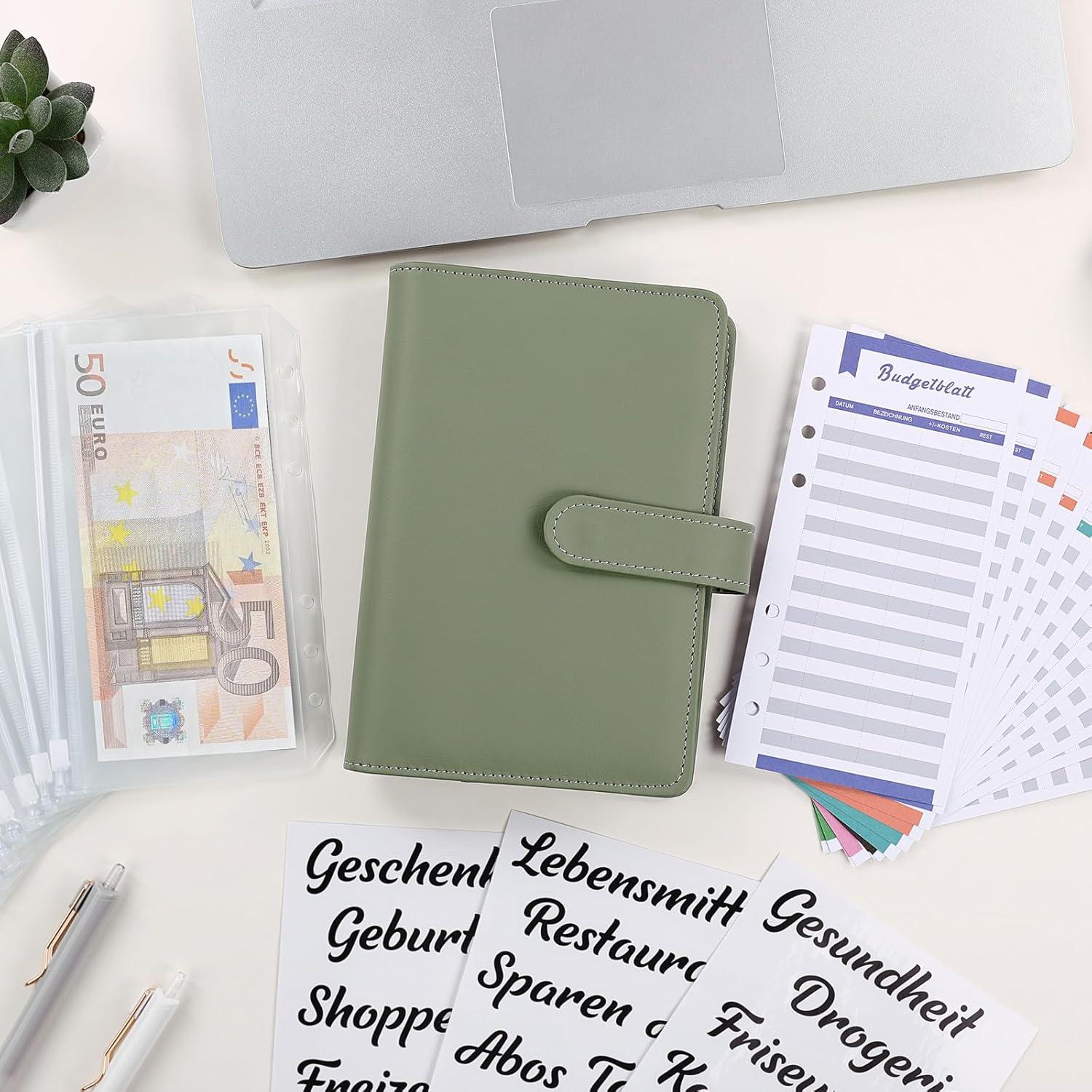 Budget Planner A6 mit Geldumschlägen und Budget Blättern, Finanzplaner