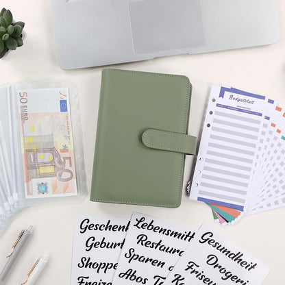 Budget Planner A6 mit Geldumschlägen und Budget Blättern, Finanzplaner