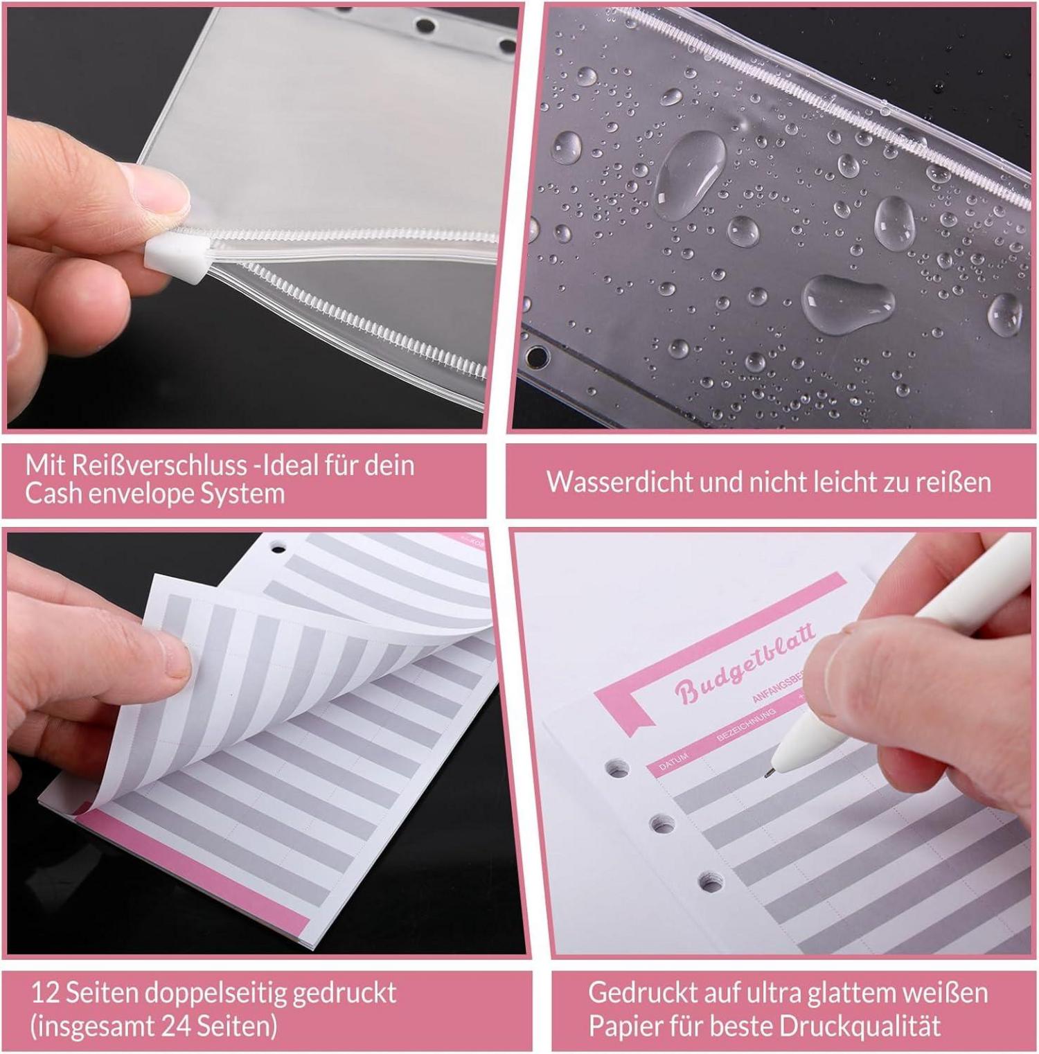 Budget Binder A6 Finanzplaner Geldumschläge Kategorien-Set Kit