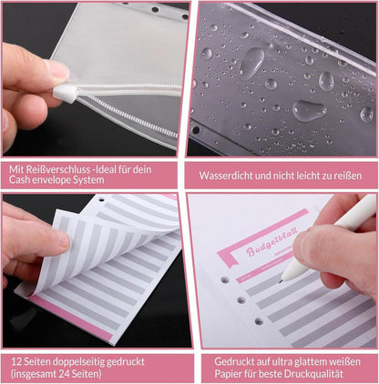 Budget Binder A6 Finanzplaner Geldumschläge Kategorien-Set Kit
