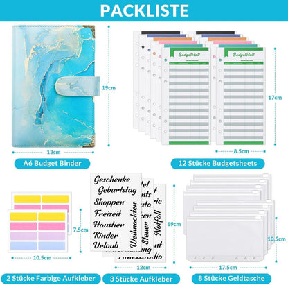 KONVINIT Budget Planner A6 mit Geldumschläge und