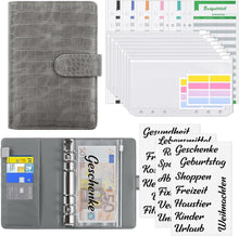 Budget Planner A6 PU-Leder Finanzplaner Geld Organizer