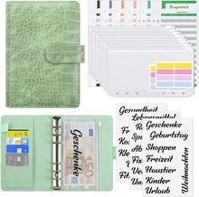 Budget Planner A6 mit Geldumschlägen und Labels, Finanzplaner Set
