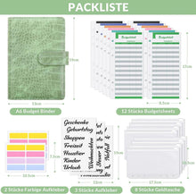 Budget Planner A6 mit Geldumschläge und