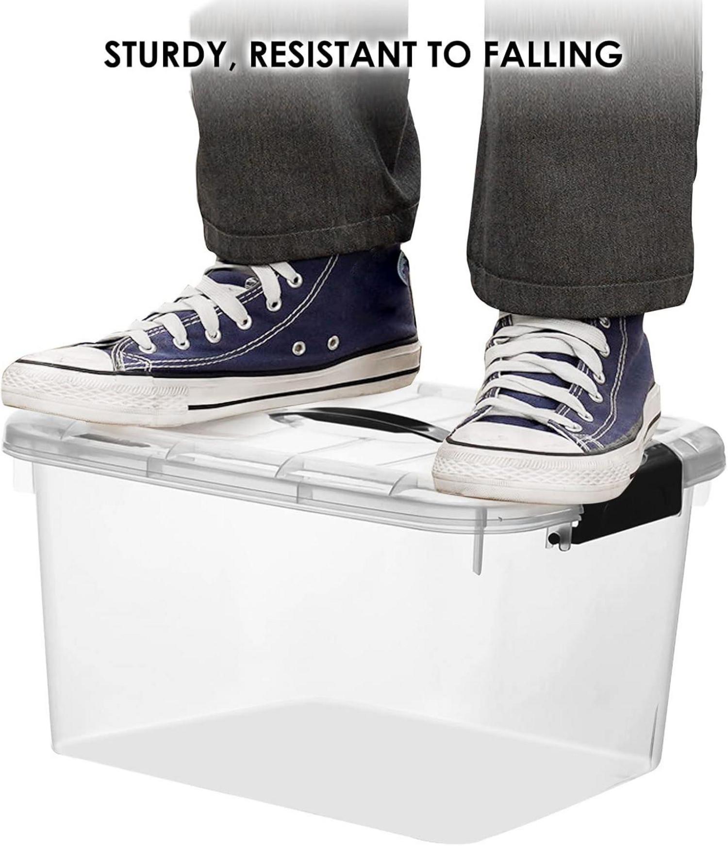 Greentainer Stapelbare Kunststoff Aufbewahrungsboxen 8er Set