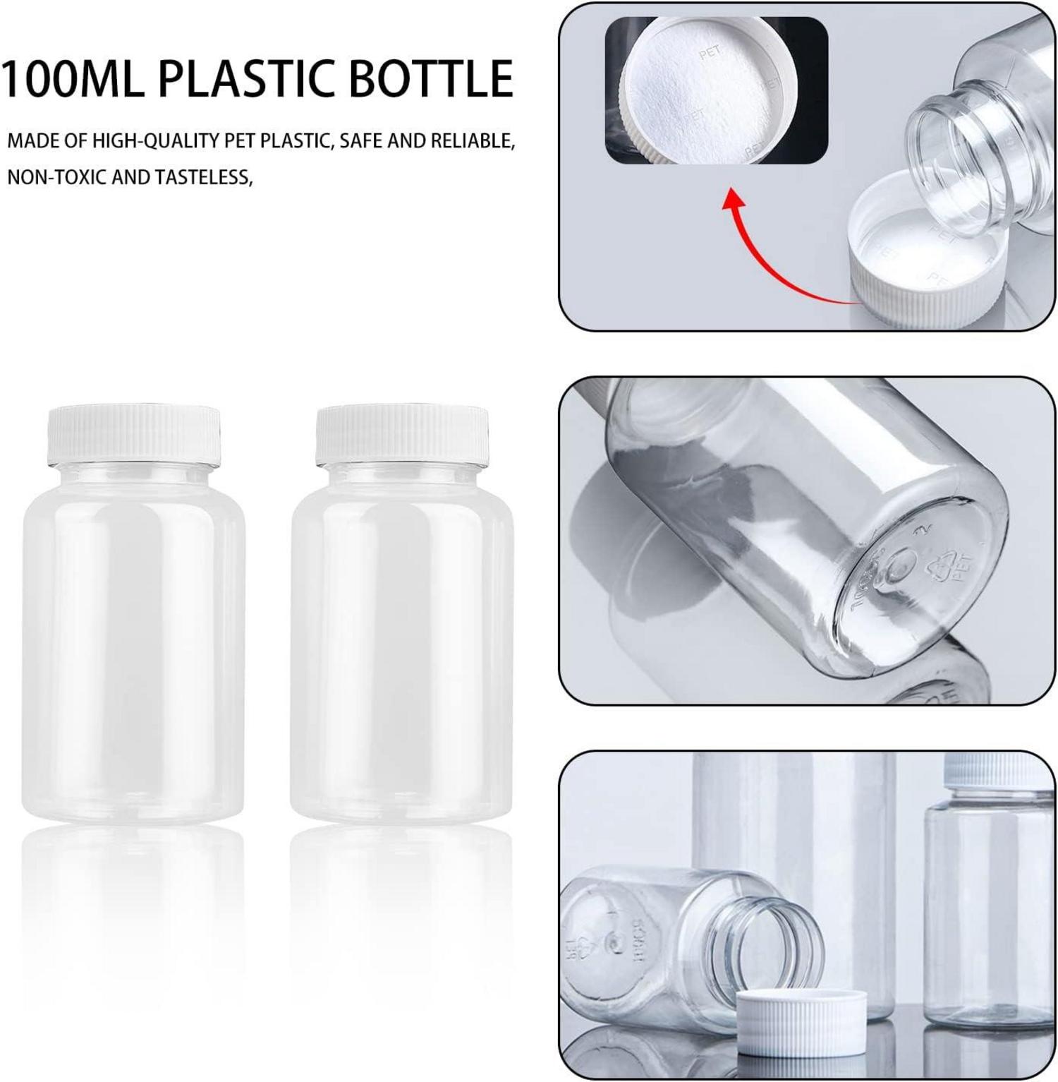 12er Set 100ml klare Saftflaschen mit Deckel und Aufkleber