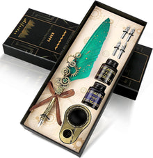 Kalligraphie Federkiel Tinte Set Vintage Stift Luxus Signatur - grün