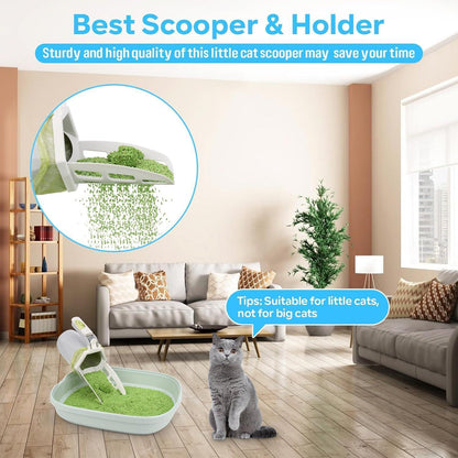 Upgraded Katzenstreuschaufel mit Halterung, Bags