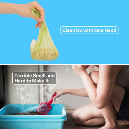 Upgraded Katzenstreuschaufel mit Halterung, Bags