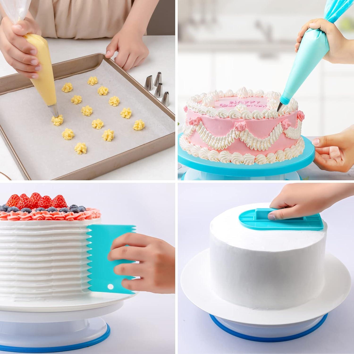 Spritzbeutel Tüllen Set 40-teilig Silikon Edelstahl Cupcakes Kuchen